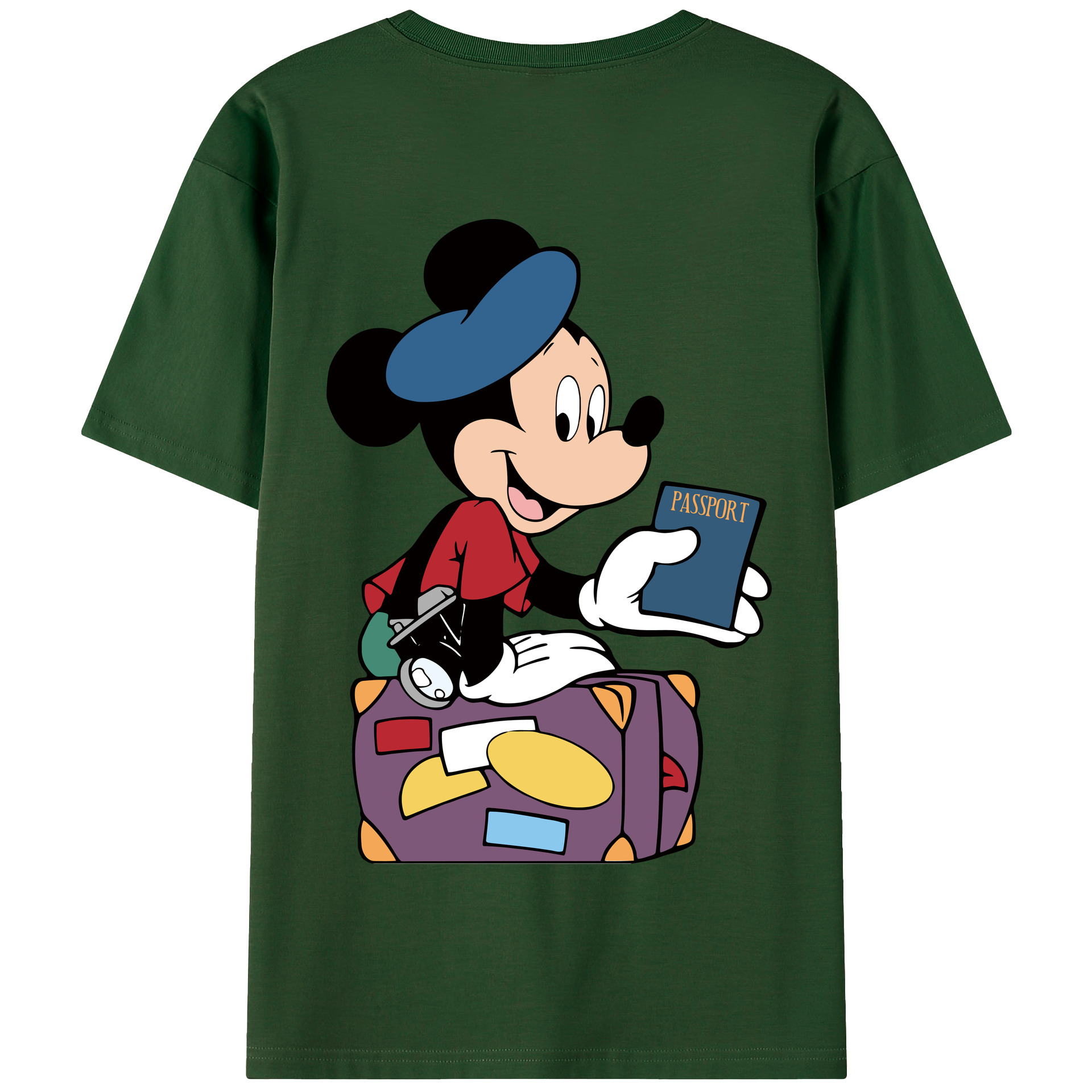 （画像用） ミッキーマウス Mickey Mouse 綿100％半袖Tシャツ（背面プリント）